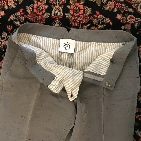 Wmn's Black Fleece by Thom Browne Silk Shantung crop pants - Picture 4 of 4